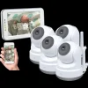ELRO Baby Monitor Royale Hd Babyfoon Met 12,7 Cm Touchscreen En App - Met Drie Extra Babyfoons (Bc3000-4)