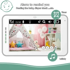 ELRO Baby Monitor Royale Hd Babyfoon Met 12,7 Cm Touchscreen En App - Met Drie Extra Babyfoons (Bc3000-4)