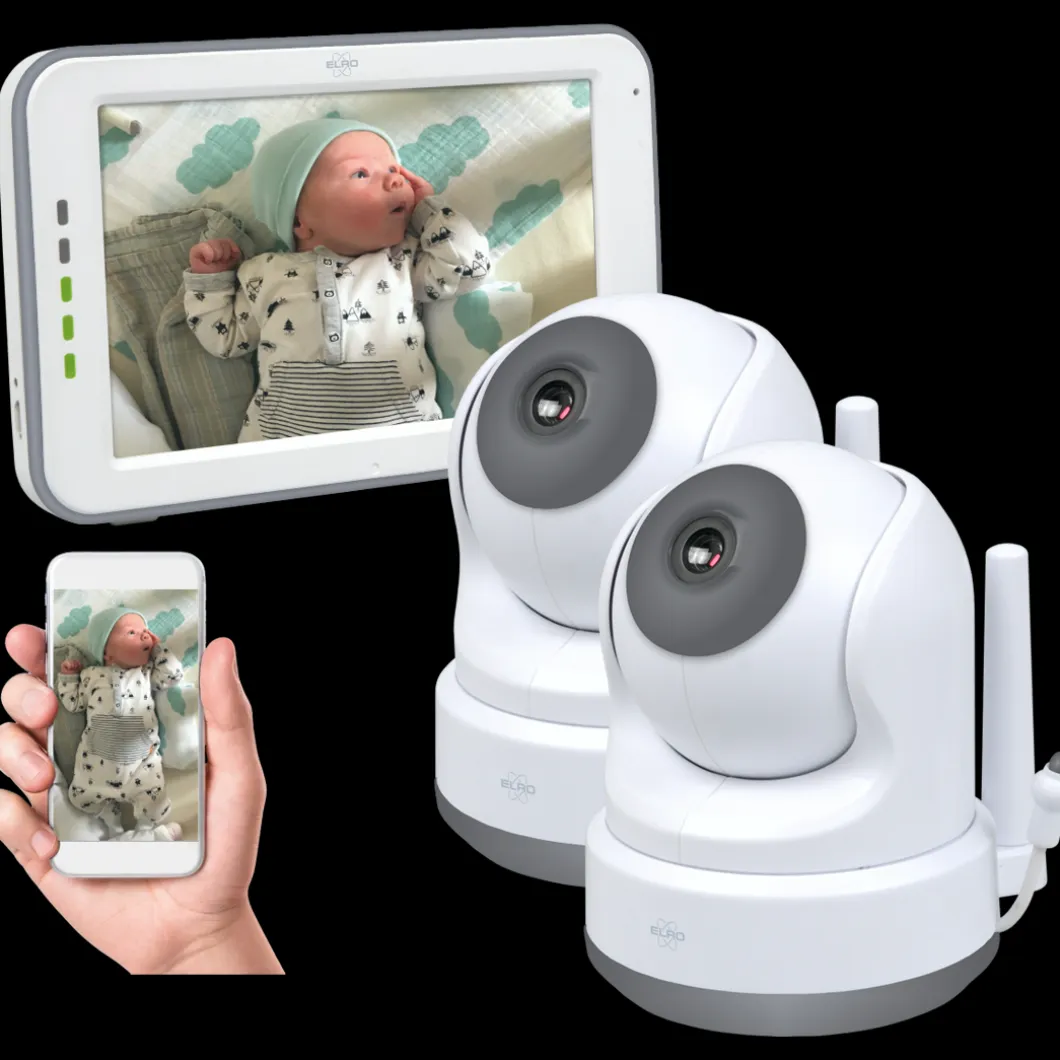 ELRO Baby Monitor Royale Hd Babyfoon Met 12,7 Cm Touchscreen En App - Met Extra Babyfoon (Bc3000-2)