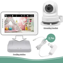 ELRO Baby Monitor Royale Hd Babyfoon Met 12,7 Cm Touchscreen En App - Met Extra Babyfoon (Bc3000-2)