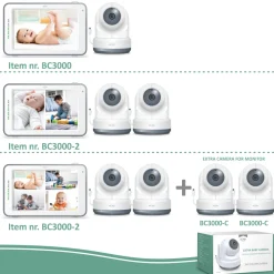 ELRO Baby Monitor Royale Hd Babyfoon Met 12,7 Cm Touchscreen En App - Met Extra Babyfoon (Bc3000-2)