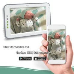 ELRO Baby Monitor Royale Hd Babyfoon Met 12,7 Cm Touchscreen En App - Met Twee Extra Babyfoons (Bc3000-3)