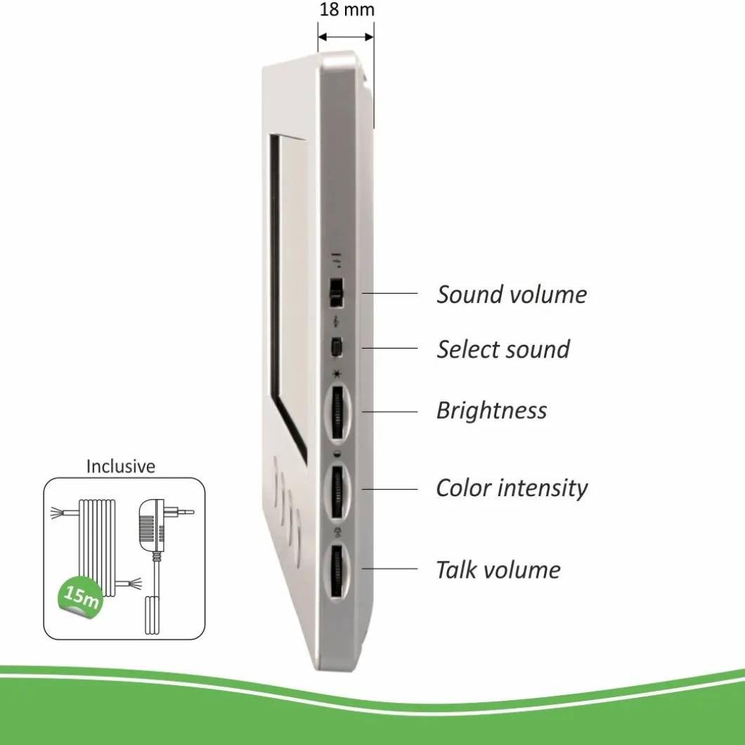 ELRO Bedraad Color Night Vision Deur Intercom Systeem Met Video (Dv477W)