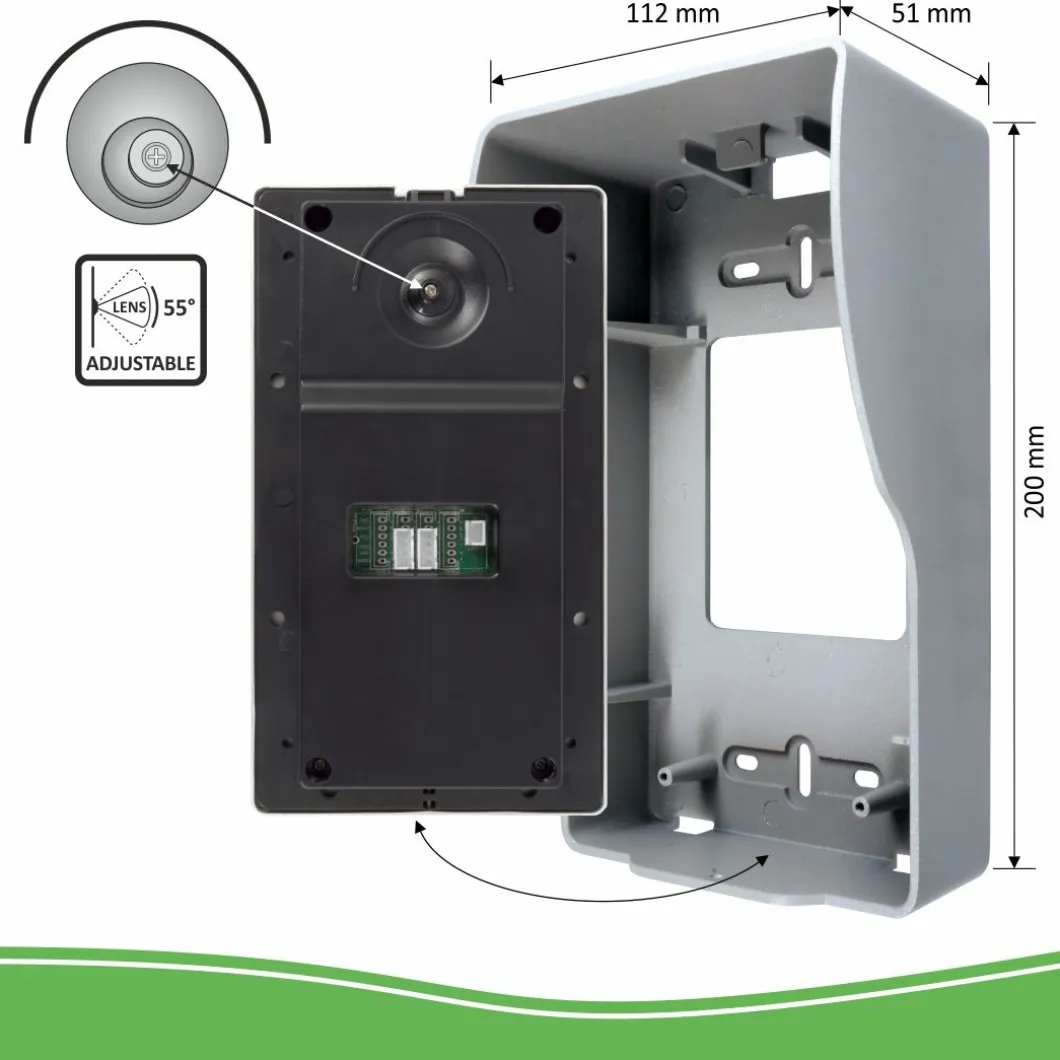 ELRO Bedraad Color Night Vision Deur Intercom Systeem Met Video – Twee Monitors (Dv477W2)