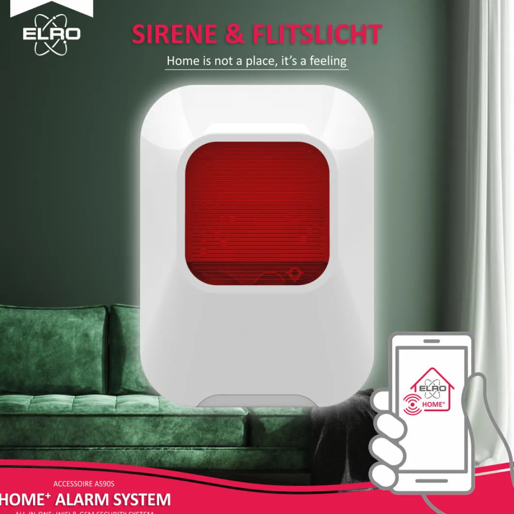 ELRO Binnensirene Voor As90S Home+ Alarmsysteem (As90Sra)
