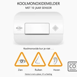ELRO Brandpreventieset – 2X Rookmelders Met 5 Jaar Batterij En Magneet Montage + Koolmonoxidemelder Met 10 Jaar Sensor (Ff1840)