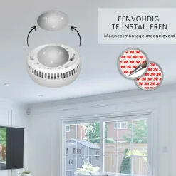 ELRO Brandpreventieset – 2X Rookmelders Met 5 Jaar Batterij En Magneet Montage + Koolmonoxidemelder Met 10 Jaar Sensor (Ff1840)