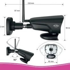 ELRO Color Night Vision Beveiligingscamera Set Met 9