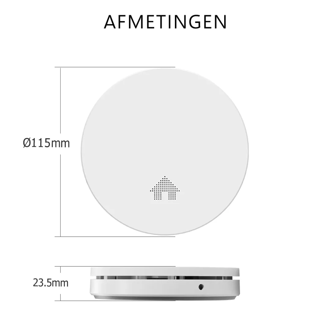 ELRO Design Brandpreventieset - 2X Ultra Dunne Rookmelder & Ultra Dunne Koolmonoxidemelder Met 10 Jaar Batterij - Voldoet Aan Europese Norm En14604 En En50291 (Ff4610)