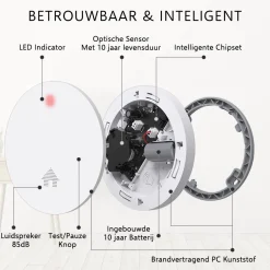 ELRO Design Brandpreventieset - 2X Ultra Dunne Rookmelder & Ultra Dunne Koolmonoxidemelder Met 10 Jaar Batterij - Voldoet Aan Europese Norm En14604 En En50291 (Ff4610)