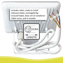 ELRO Design Led Buitenlamp Met Bewegingsmelder 20W - Zwart (Lf5020P)