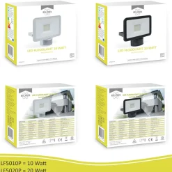 ELRO Design Led Buitenlamp Met Bewegingsmelder 20W - Zwart (Lf5020P)