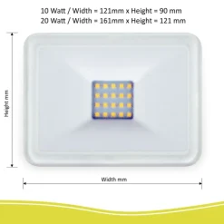 ELRO Design Led Buitenlamp Met Bewegingsmelder 20W - Zwart (2-Pack) (Lf5020P)