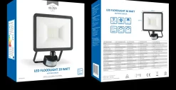 ELRO Design Led Buitenlamp Met Bewegingssensor - 20W – 1600Lm – Ip54 Waterdicht - Zwart (Lf60-20-P-B)
