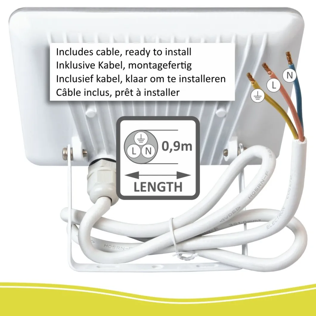 ELRO Design Led Buitenlamp 10 Watt - Wit (Lf5010)