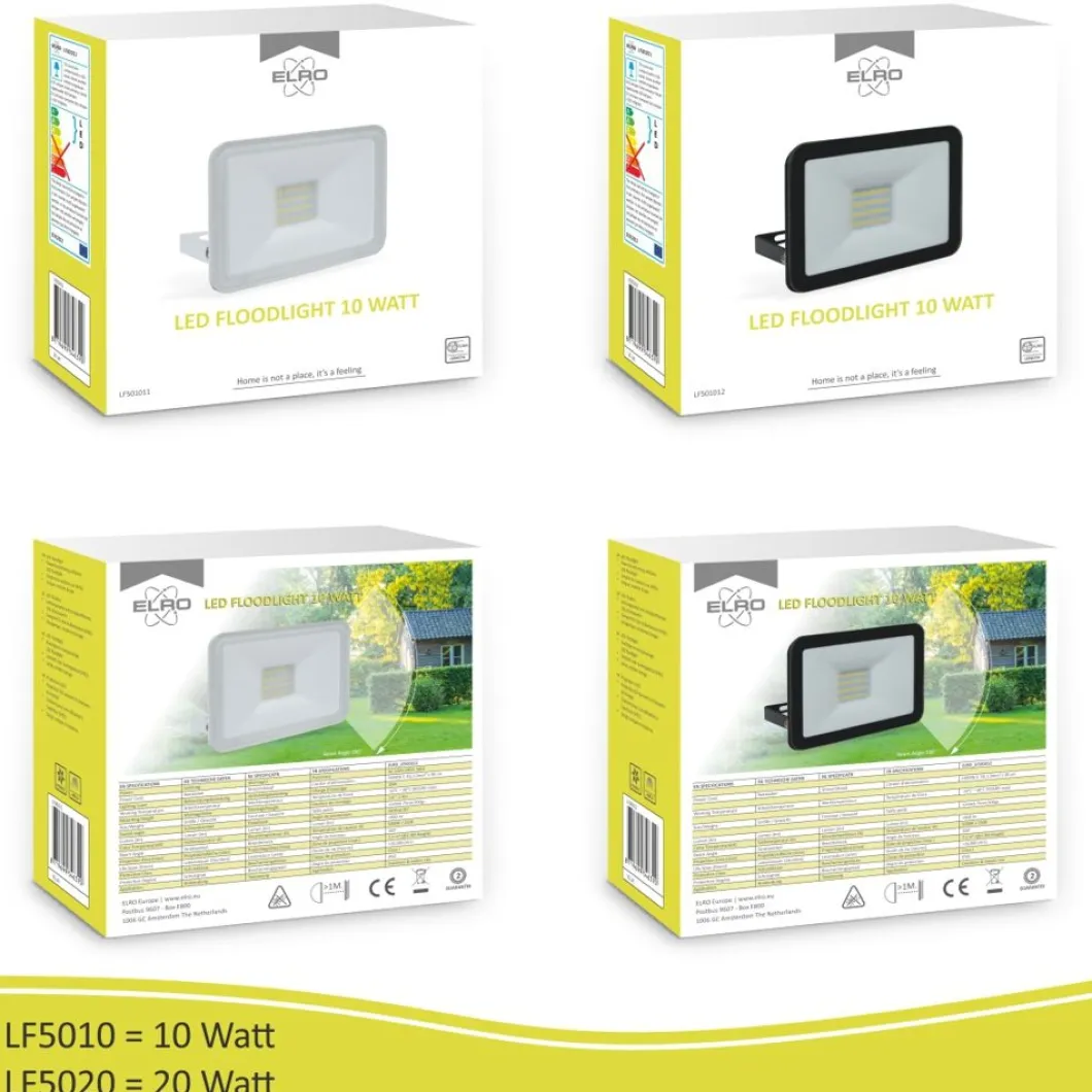 ELRO Design Led Buitenlamp 20 Watt - Wit (Lf5020)