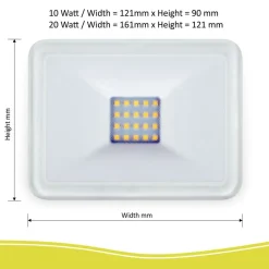 ELRO Design Led Buitenlamp 20 Watt - Zwart (Lf5020)