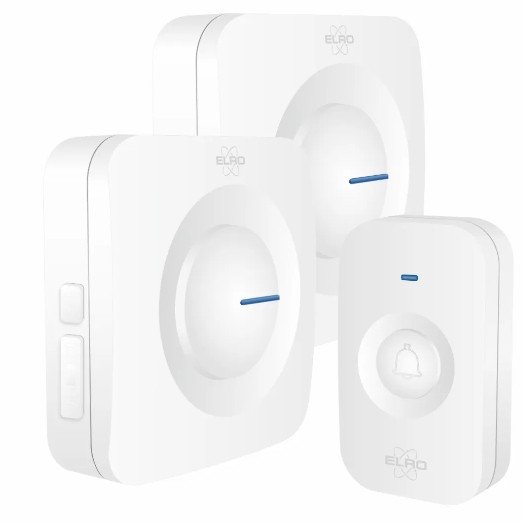 ELRO Draadloze Deurbel Set – Met 2X Ontvanger Op Batterij - Wit (Db3000-P1C2W)