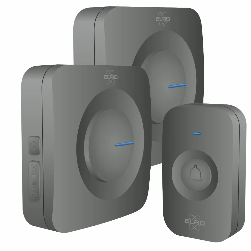 ELRO Draadloze Deurbel Set – Met 2X Ontvanger Op Batterij - Zwart (Db3000-P1C2B)