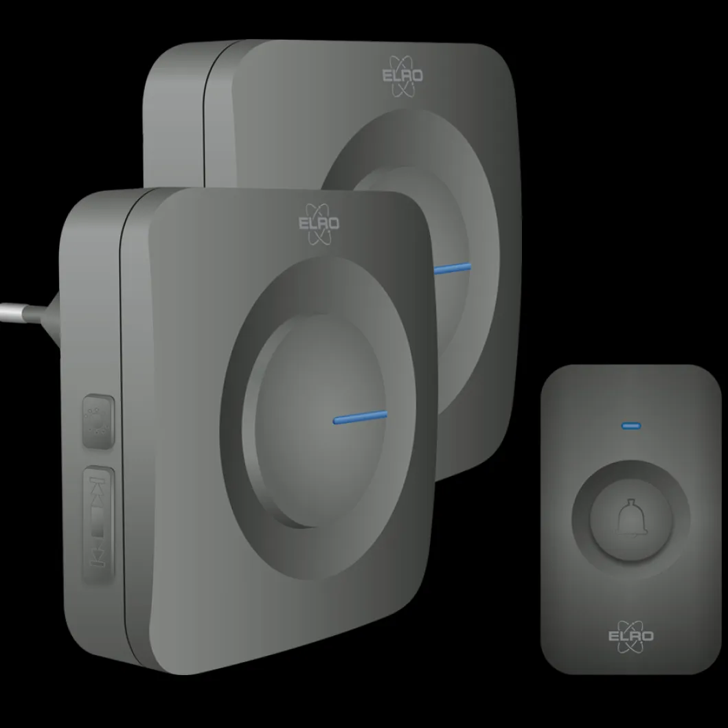 ELRO Draadloze Deurbel Set – Plug-In Ontvanger + Batterij Ontvanger (Db3000Pb-P1C2B)