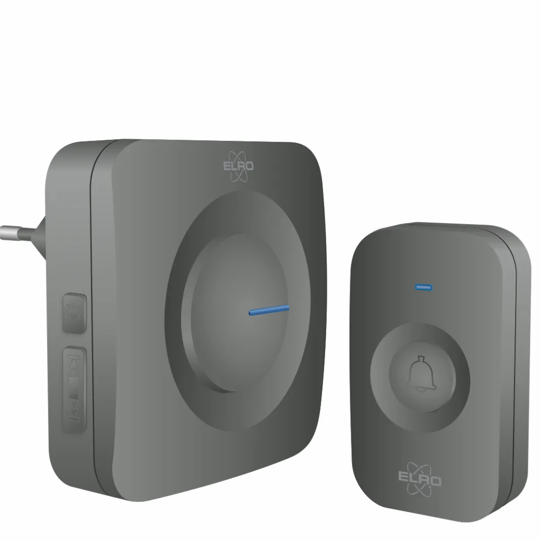ELRO Draadloze Deurbel Set – Plug-In Ontvanger - Zwart (Db3000Pl-P1C1B)