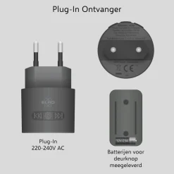 ELRO Draadloze Deurbel Set – 2X Plug-In Ontvanger (Db2000Pl-P1C2B)