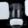 ELRO Duo Led Buitenlamp Met Bewegingssensor – 2X 10W – 1200Lm – Ip54 Waterdicht - Zwart (Lf70-20-P)