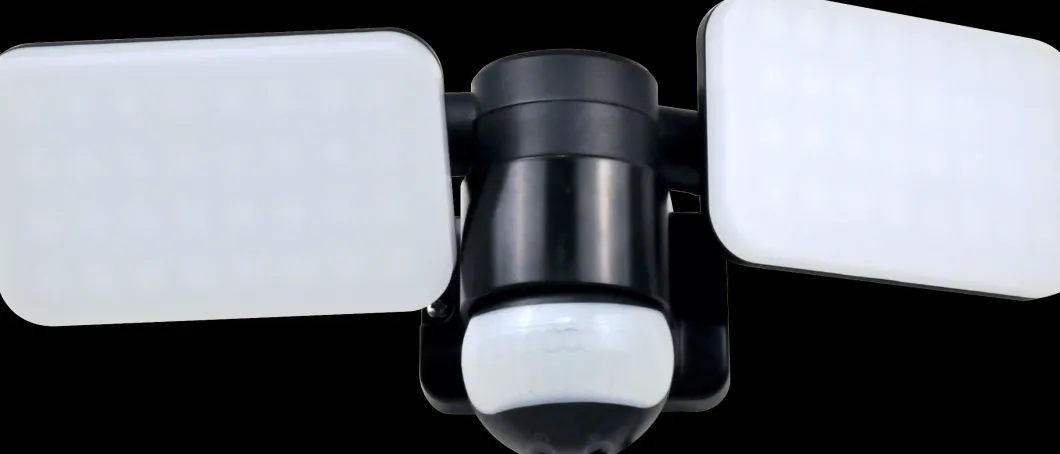 ELRO Duo Led Buitenlamp Met Bewegingssensor – 2X 10W – 1200Lm – Ip54 Waterdicht - Zwart (Lf70-20-P)