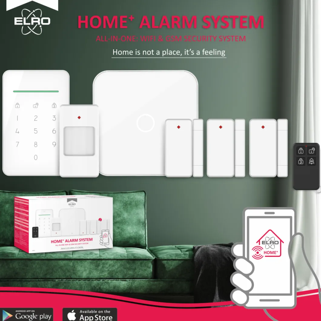 ELRO As90S Home+ Slim Draadloos Alarmsysteem – Wifi – Gsm Functie – Als Beste Getest (As90S)