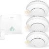 ELRO Connects Rookmelder Kit - Complete Set Met K2 Connector En 3X Draadloos Koppelbare Rookmelder (Sf500S)