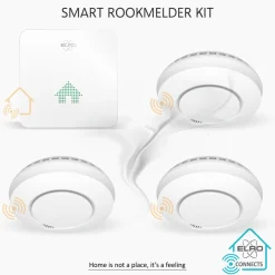 ELRO Connects Rookmelder Kit - Complete Set Met K2 Connector En 3X Draadloos Koppelbare Rookmelder (Sf500S)