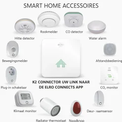 ELRO Connects Rookmelder Kit - Complete Set Met K2 Connector En 3X Draadloos Koppelbare Rookmelder (Sf500S)