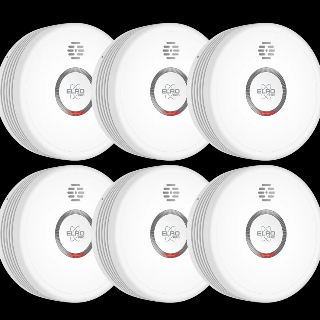 ELRO Pro Design Rookmelder Met Automatische Zelftest En 10 Jaar Batterij - 6 Stuks (Ps4910)
