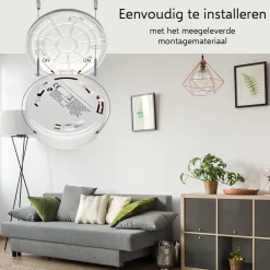ELRO Pro Design Rookmelder Met Automatische Zelftest En 10 Jaar Batterij - 6 Stuks (Ps4910)