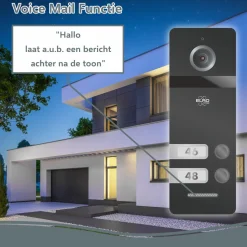 ELRO Pro Pv40 Full Hd Video Deur Intercom Systeem - 2 Appartementen (Pv40)