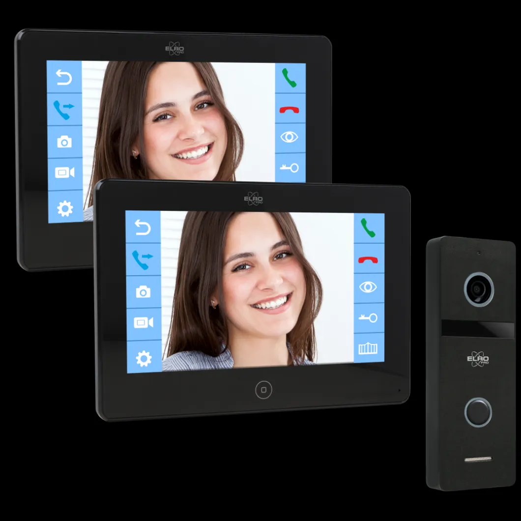 ELRO Pro Pv40 Full Hd Video Deur Intercom Systeem Met Extra Monitor (Pv40)