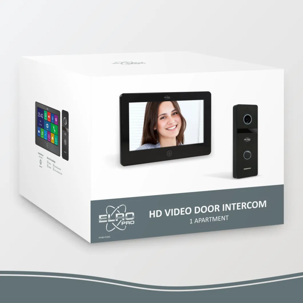 ELRO Pro Pv40 Full Hd Video Deur Intercom Systeem Met Extra Monitor (Pv40)
