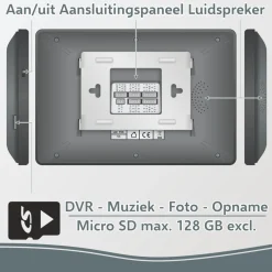 ELRO Pro Pv40 Full Hd Video Deur Intercom Systeem Met Extra Monitor (Pv40)