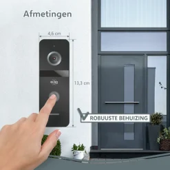 ELRO Pro Pv40 Full Hd Video Deur Intercom Systeem Met Extra Monitor (Pv40)