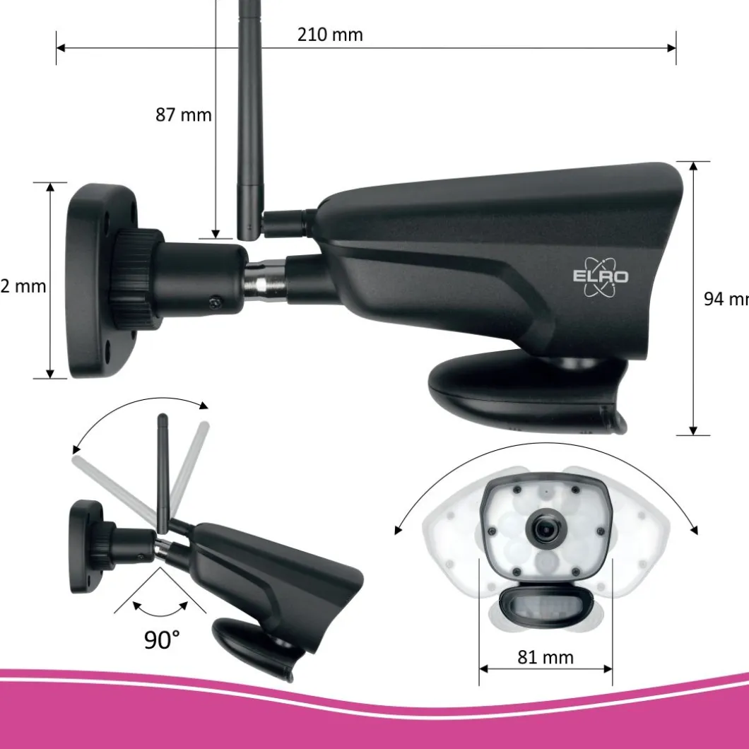 ELRO Extra Camera Voor Cz60Rip Color Night Vision Beveiligingscamera Set (Cc60Rxx)