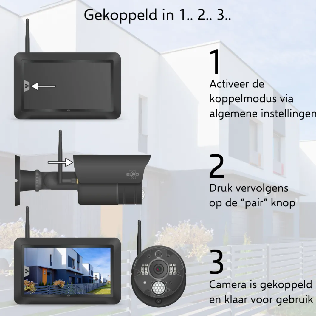 ELRO Extra Camera Voor Cz40Rips 1080P Hd Draadloze Beveiligingscamera Set (Cc40Rxx)