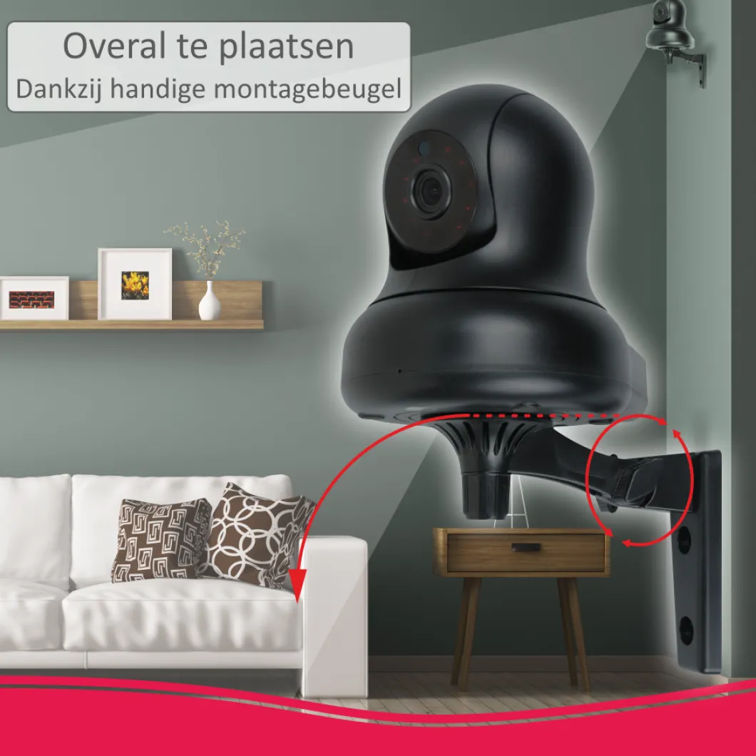 ELRO Full Hd Pan/Tilt Beveiligingscamera Voor As90S Home+ Alarmsysteem (As90Ca)