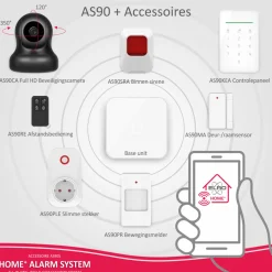 ELRO Full Hd Pan/Tilt Beveiligingscamera Voor As90S Home+ Alarmsysteem (As90Ca)