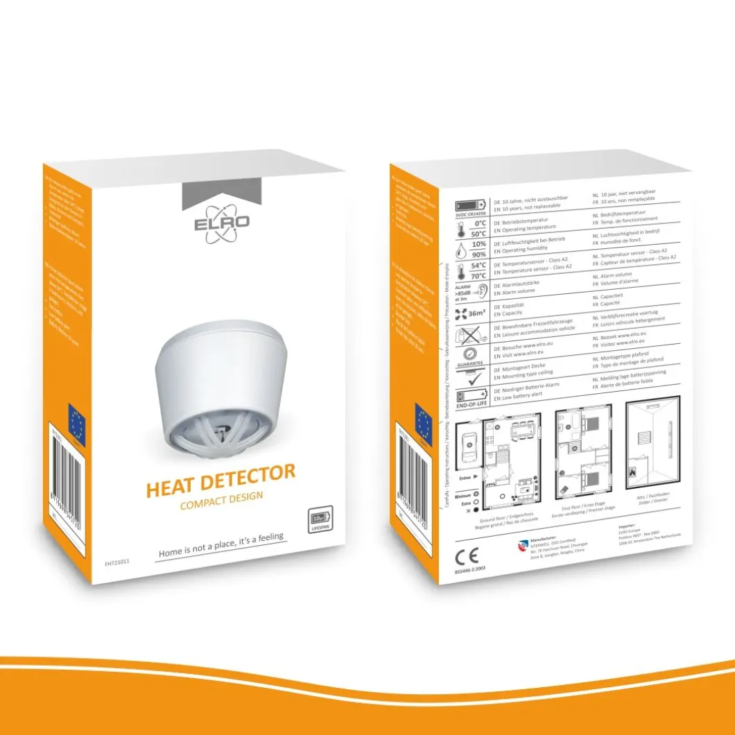 ELRO Hittemelder Compact Design - 10 Jaar Batterij (Fh7210)