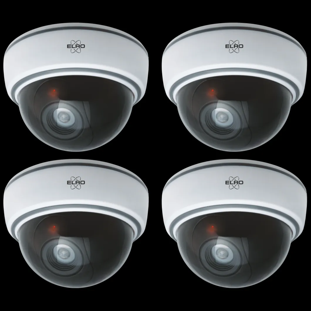 ELRO Indoor Dummy Dome Camera Met Flash Light - 4 Pack (Cdd15F)