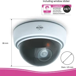 ELRO Indoor Dummy Dome Camera Met Flash Light - 2 Pack (Cdd15F)