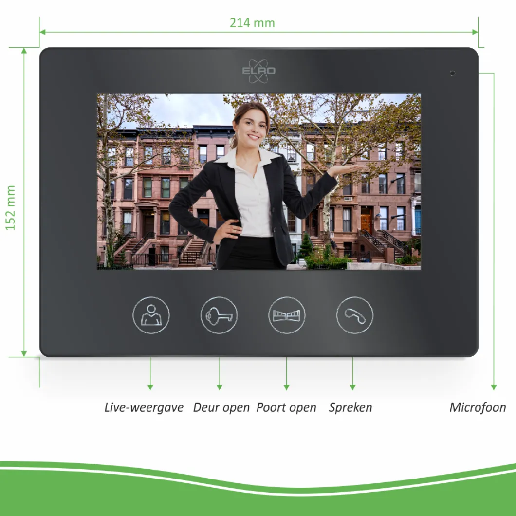 ELRO Ip Wifi Deurintercom Met 7" Monitor (Dv50)