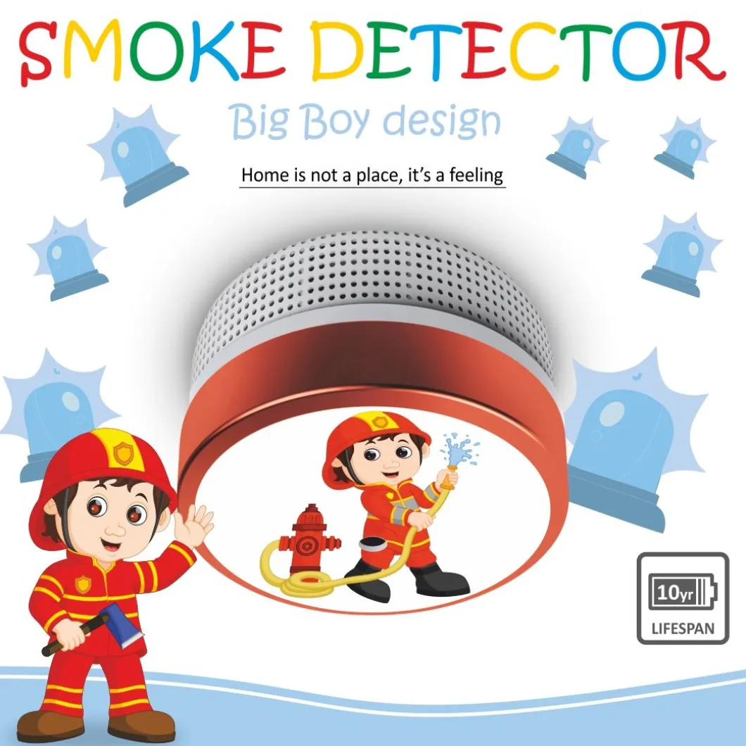 ELRO Kids Rookmelder Brandweerman Met 10 Jaar Batterij (Fs8110)