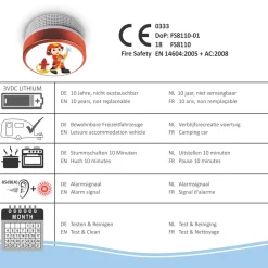 ELRO Kids Rookmelder Brandweerman Met 10 Jaar Batterij (Fs8110)