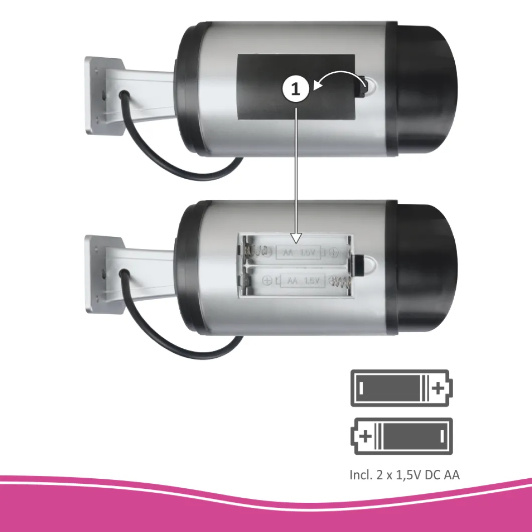 ELRO Outdoor Dummy Camera Met Leds – 2 Pack (Cdb25S-2)